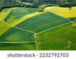 Aerial photos in spring over Germany from a small plane