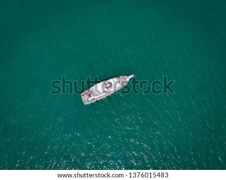 Similar – Image, Stock Photo Aerial Drone View Of Old Shipwreck Ghost Ship Vessel