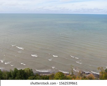 Aerial Picture Of Lake Erie. Taken From A Drone.