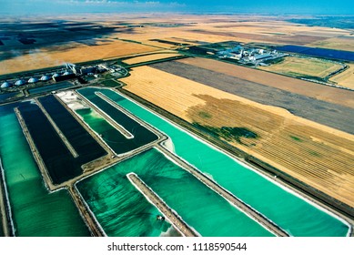 Aerial Of Potash Mine, Belle Plaine, Saskatchewan, Canada