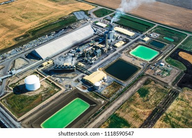 Aerial Of Potash Mine, Belle Plaine, Saskatchewan, Canada