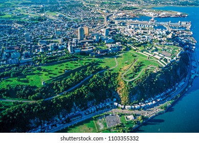 Aerial Of Quebec City, Quebec, Canada