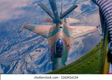 Aerial Refueling Mission Over Alaska With An F-16