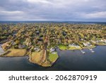 Aerial of RUMSON New JERSEY 