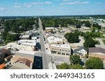 An aerial scene  of Clinton, Ontario, Canada on a fine day