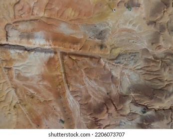 Aerial Scene Of The Land Erosion Due To Deforestation And Earth Mining.