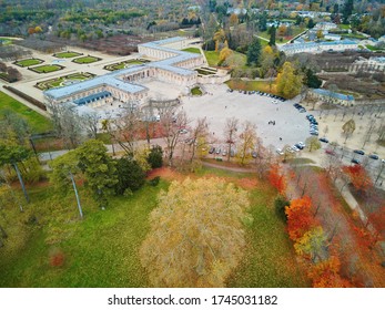 Aerial Scenic View Of Versailles Surroundings, Paris, France