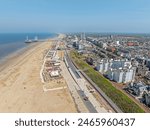 Aerial from Scheveningen at the North Sea in the Netherlands