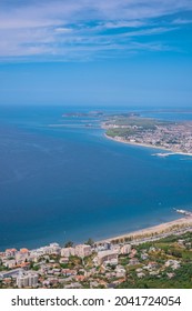 Aerial Sea View To Vlora Albania Ionian Sea