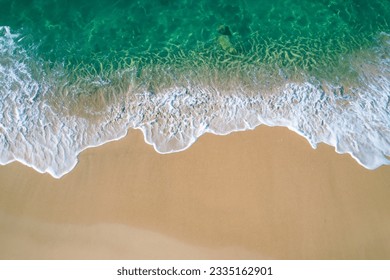 Aerial Serenity: Beautiful Beach Sand from Above - Powered by Shutterstock