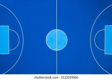 Aerial Shooting Outdoor Basketball Court