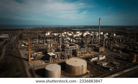Aerial shot of Altona Refinery. Located in Altona Victoria, Australia. It was owned and operated by Exxonmobil Australia and has now been decommissioned