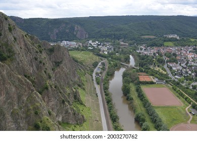 An Aerial Shot In Der Rotenfels Traisen Germany