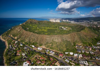 Aerial Shot of Diamond Head Hawaii
