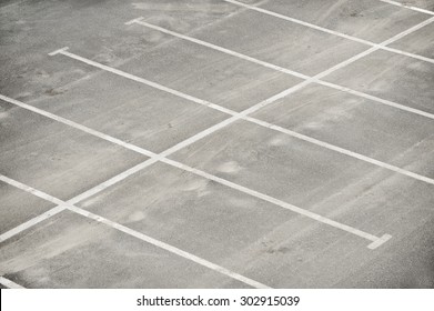 Aerial Shot With Empty Parking Lot