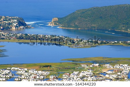 Aerial Shot of Knysna in the Garden Route, South Africa