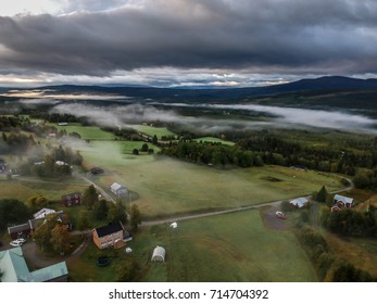 Aerial Shot Of The Landscape In Åre, Sweden, One Of The Biggest Ski Areas In The Country