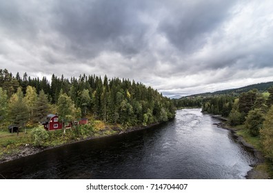 Aerial Shot Of The Landscape In Åre, Sweden, One Of The Biggest Ski Areas In The Country