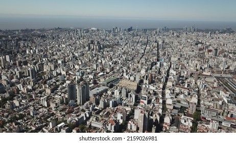 Aerial shot made with drone of the great city of Buenos Aires