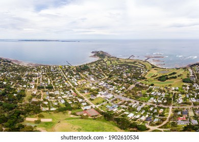 An Aerial Shot Of Mornington Peninsula Towards Flinders And Phillip Island In Victoria, Australia