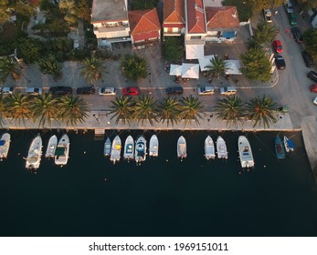 Aerial Shot Of Multiple Boats