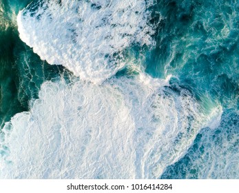 Aerial shot of the ocean