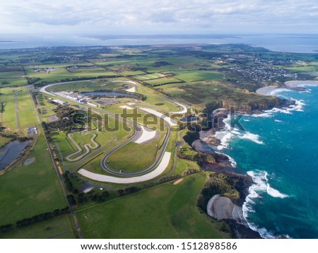 Aerial shot of Phillip Island Circuit