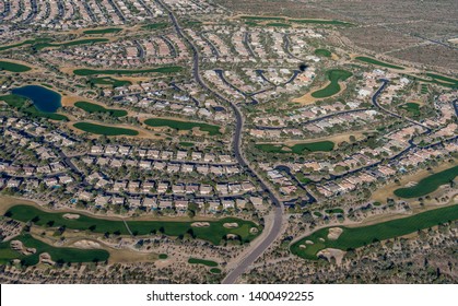 Aerial Shot Of Phoenix Neighborhood