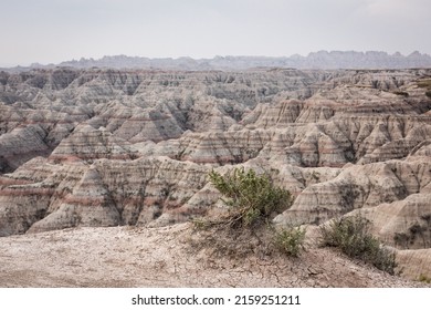 An Aerial Shot Of Rocks In Badlands National Park, South Dakota, USA