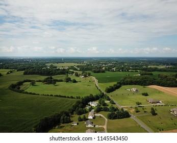 Aerial Shot Of Rural Area In Bowling Green KY