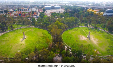 Aerial Shot Of The Second Section Of Chapultepec Park, In Mexico City