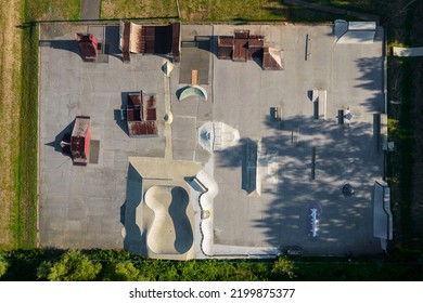 Aerial Shot Of A Skatepark