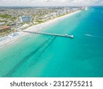 Aerial shot of South Florida coastline.