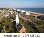 An aerial shot of St George Island in Florida.