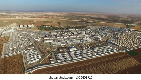 Aerial Shot Of Syrian Refugees Camp In Kilis,Turkey