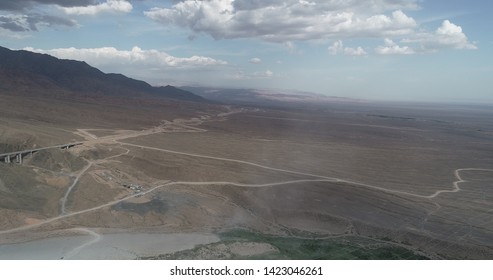 Aerial Shot Tianshan Alluvial Fan