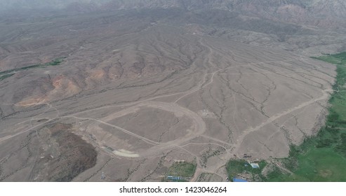 Aerial Shot Tianshan Alluvial Fan