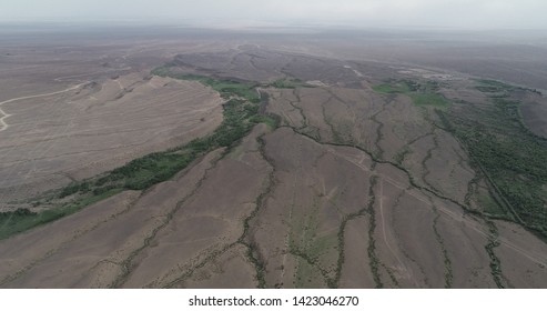 Aerial Shot Tianshan Alluvial Fan