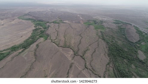 Aerial Shot Tianshan Alluvial Fan