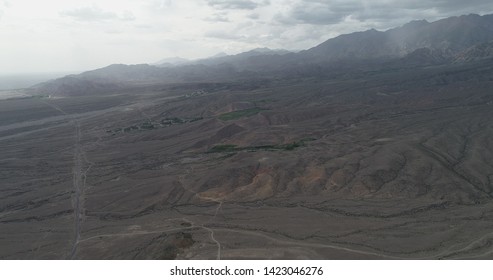 Aerial Shot Tianshan Alluvial Fan