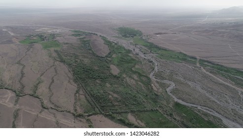 Aerial Shot Tianshan Alluvial Fan