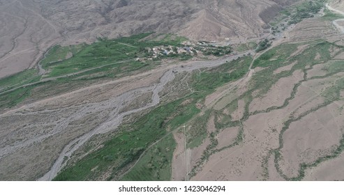 Aerial Shot Tianshan Alluvial Fan