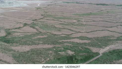 Aerial Shot Tianshan Alluvial Fan