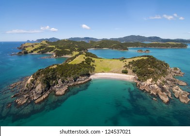 Aerial shot of Urapukapuka Island, Bay of Islands, New Zealand