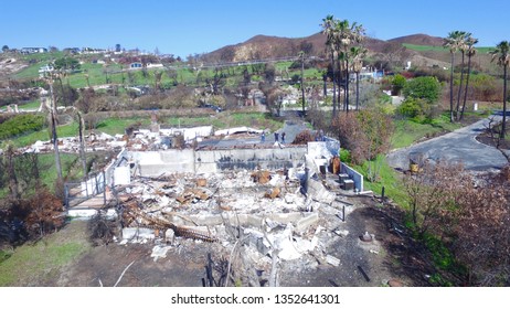 Aerial Shots Of Malibu Fire Effect