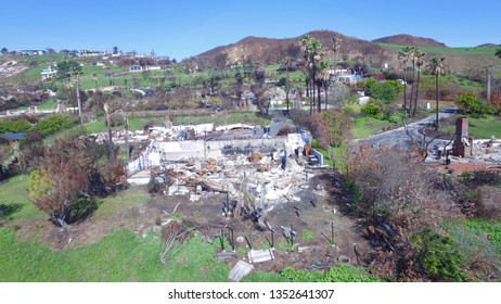 Aerial Shots Of Malibu Fire Effect