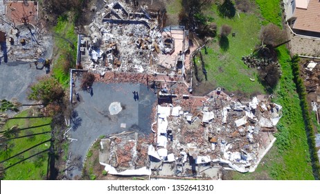 Aerial Shots Of Malibu Fire Effect