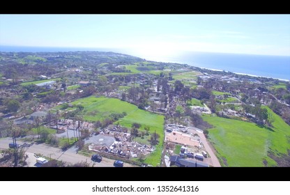 Aerial Shots Of Malibu Fire Effect