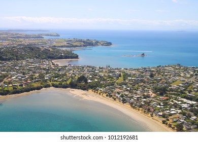 Aerial Shots Of New Zealand Coastline - Auckland Hauraki Gulf