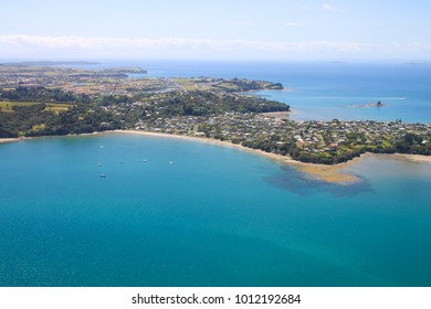 Aerial Shots Of New Zealand Coastline - Auckland Hauraki Gulf